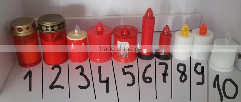 IP20 water proof blinking function led grave religious candle,memorial led grave light
