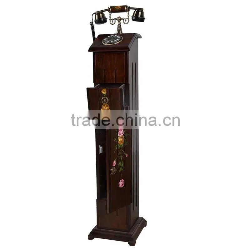 Antique telephone for home old style telephone wood christmas decoration