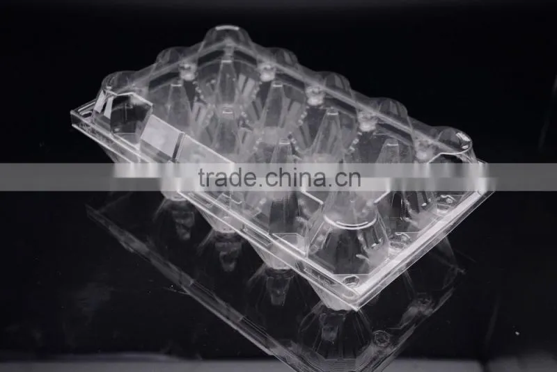 clear blister PVC plastic egg tray packaging box, wholesale egg cartons for sale