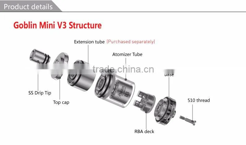New coming UD Goblin mini V3 best rta atomizer 2016