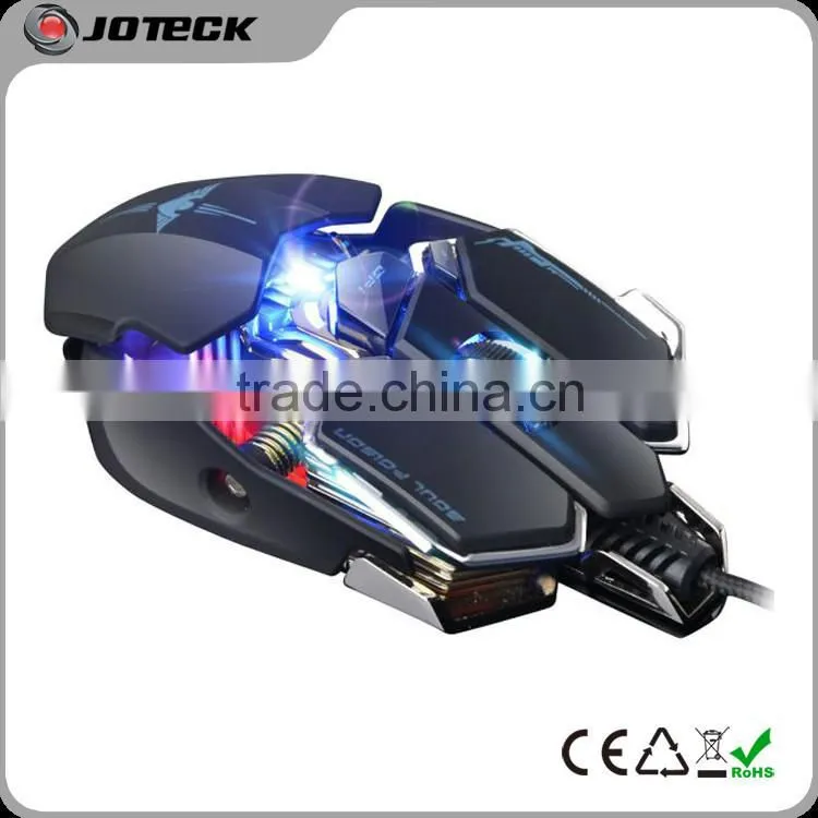 Big size illuminated programmable metal computer mouse for gamer