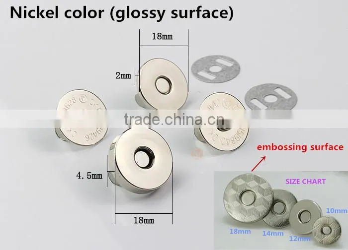 Factory Outlets cheap customized nickel round rivet magnetic button