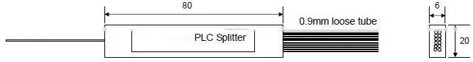 fiber optic Blockless PLC Splitter