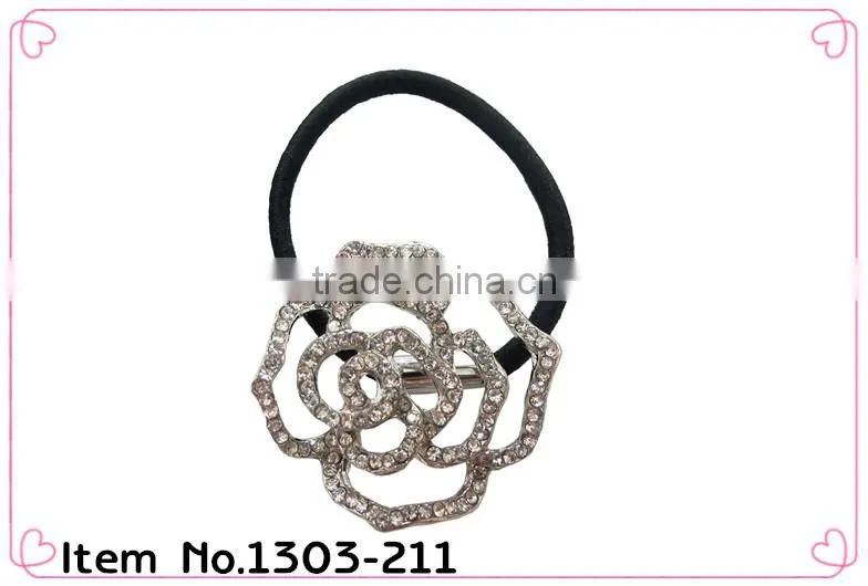 girls elastic hairband elastic hair band with pearls