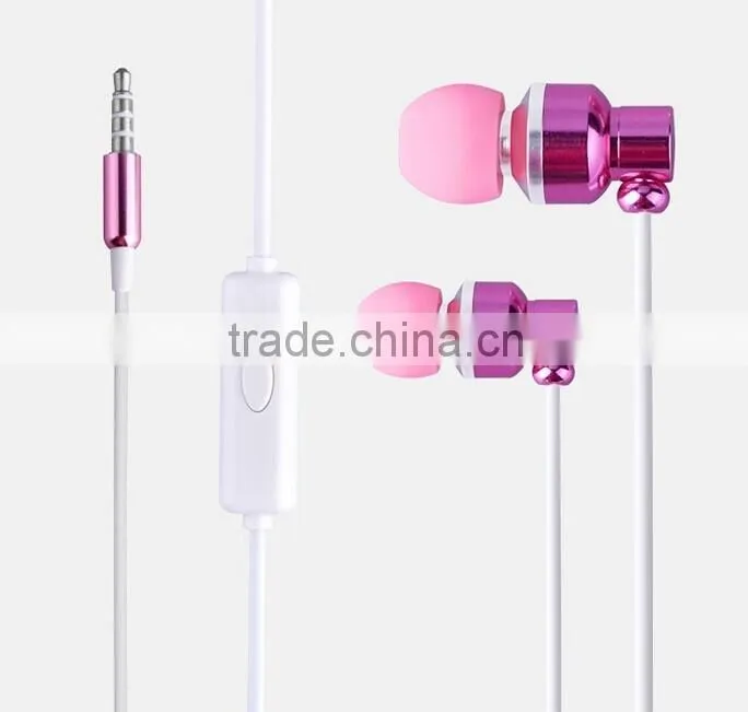 tangle free metal earphone with handsfree mic
