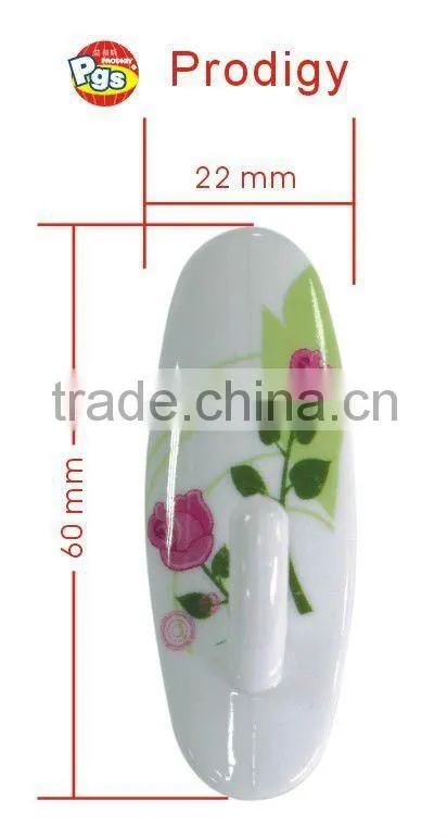 hot selling self adhesive decorative wall plastic hooks