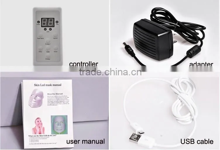 PDT led beauty light mask facial mask for skin rejuvenation equipment skin mask Photon mask 3 Colors Lights for home use