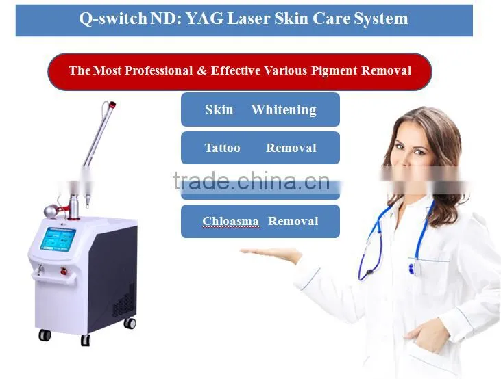 Merry christmas! 1064 532nm Tattoo Removal Active EO Q Switch ND YAG Laser machine with fast frenquency