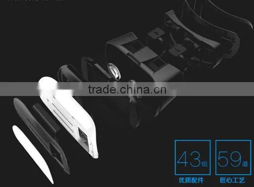 1080p Virtual Reality Headset Head Mount 3d glasses For 4.7 to 6.0 inch screen Smartphones