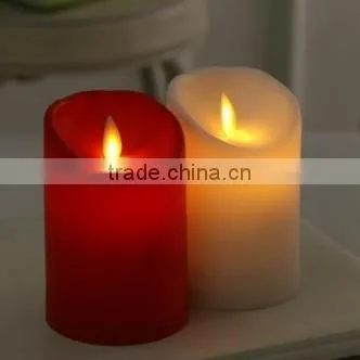 LPL052 party favor white and red moving flame led candle for sale