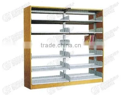newspaper shelf rackinformation shelfmodern wooden bookshelfwooden plate single column double side