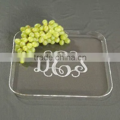 promotional lucite serving trays with insert