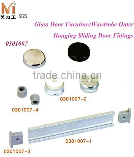 Light-duty Wardrobe Outer Hanging Sliding Closet Glass Door Roller Fittings System