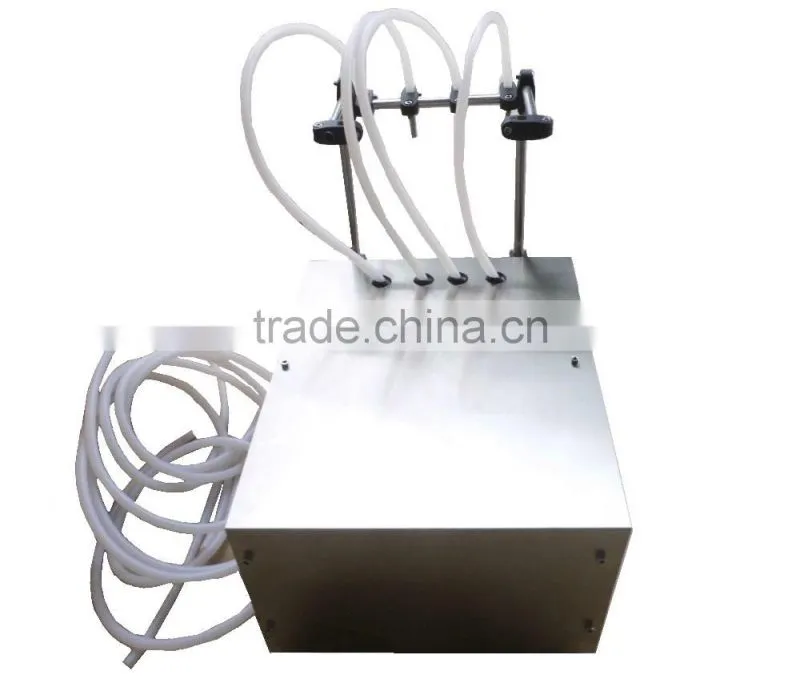 2.5L filling flow rate Cheap small desktop digital electric liquid oil filling machine 4 heads