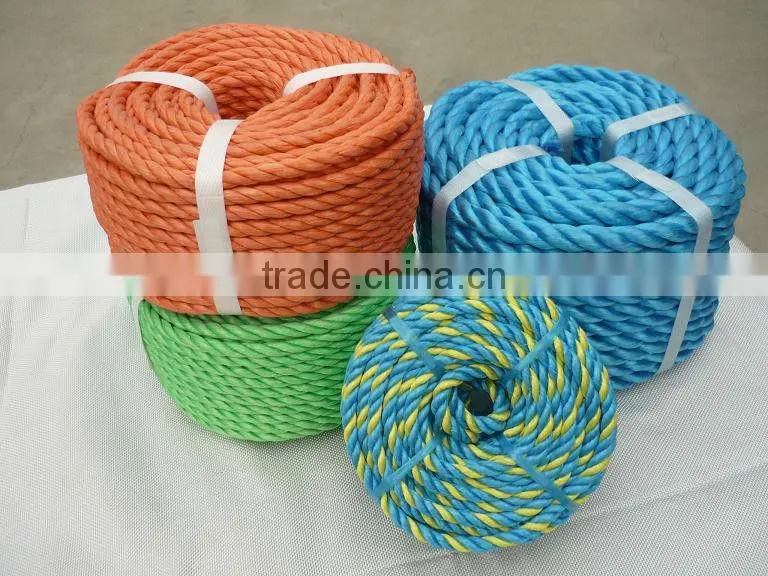 XLROPE Blue Color 3 strands PE Ropes Polyethylene Ropes