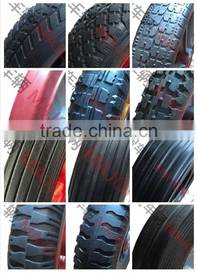 12 1/2 x 2 1/4 solid wheel with quick release hub mechanism
