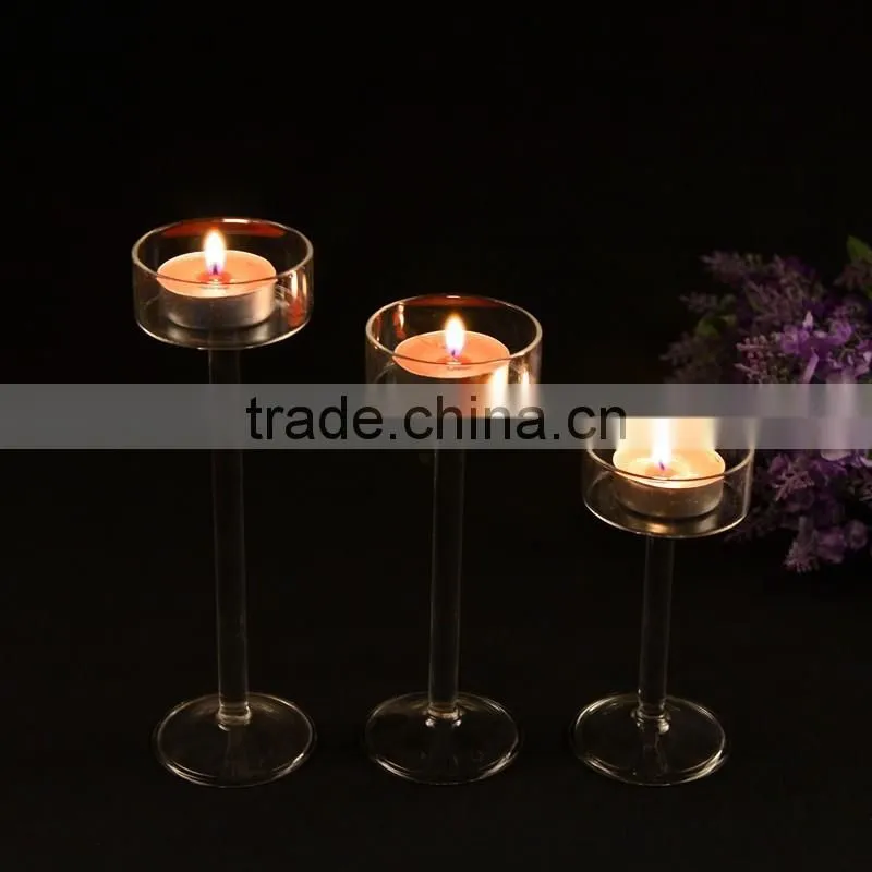 2016 hot sale new design luxury CE glass candle holder goblets