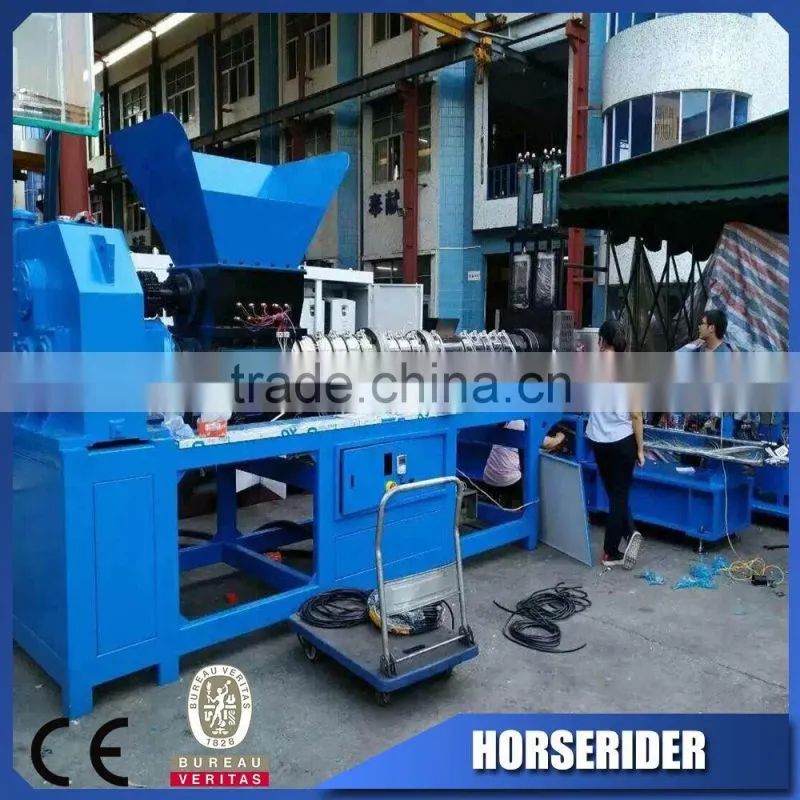 waste plastic LDPE HDPE woven bags three stage hot cut pellletizing recycling line