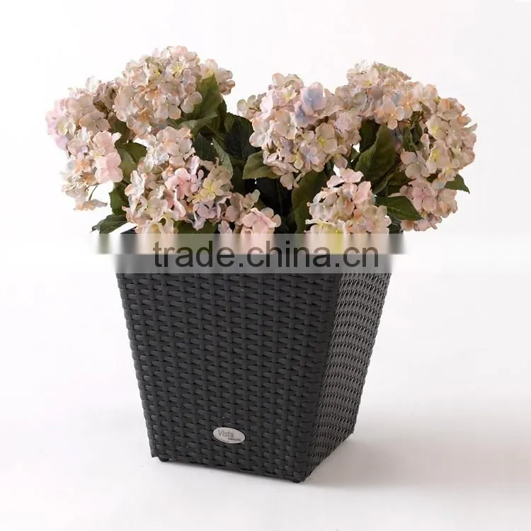 Novelty Plastic Fiber Woven Indoor & Outdoor Flower Pots For Sale
