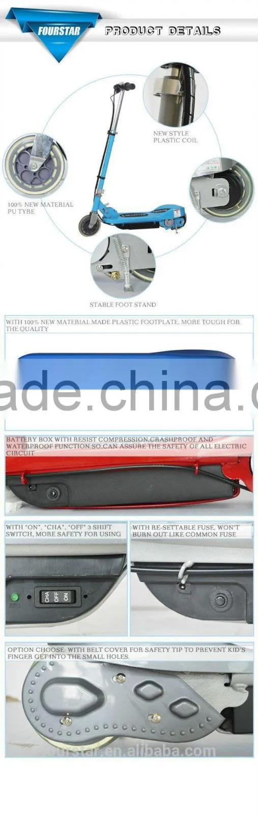 Wonderful Colorful120W Foldable Electric Scooters SX-E1013-100 for sale