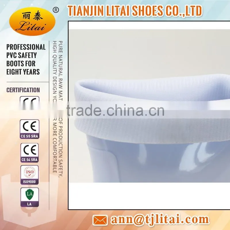 White white plastic work boots,PVC boots,