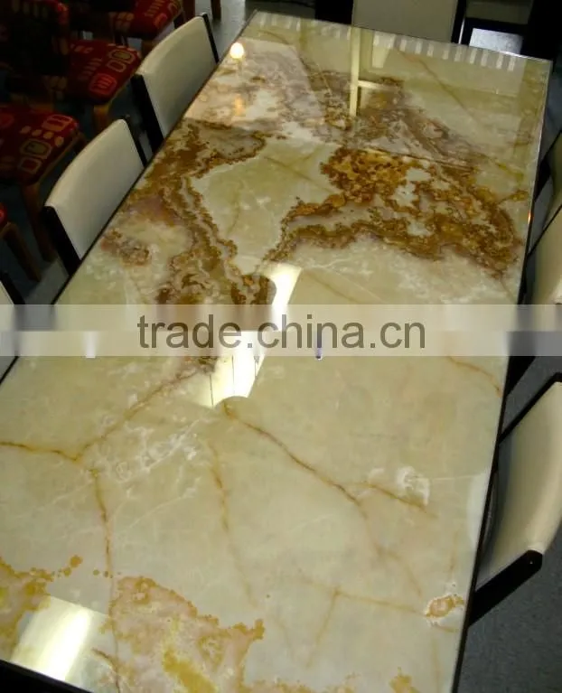 BEAUTIFUL LIGHT GREEN ONYX TABLE TOPS COLLECTION