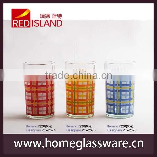 2014 latest new fresh fruits decal design of Whisky glass cup/Glass cup