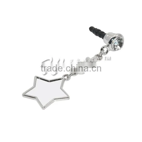 2015 New Mobile Phone Accessory Sublimation Metal Earphone Stopper