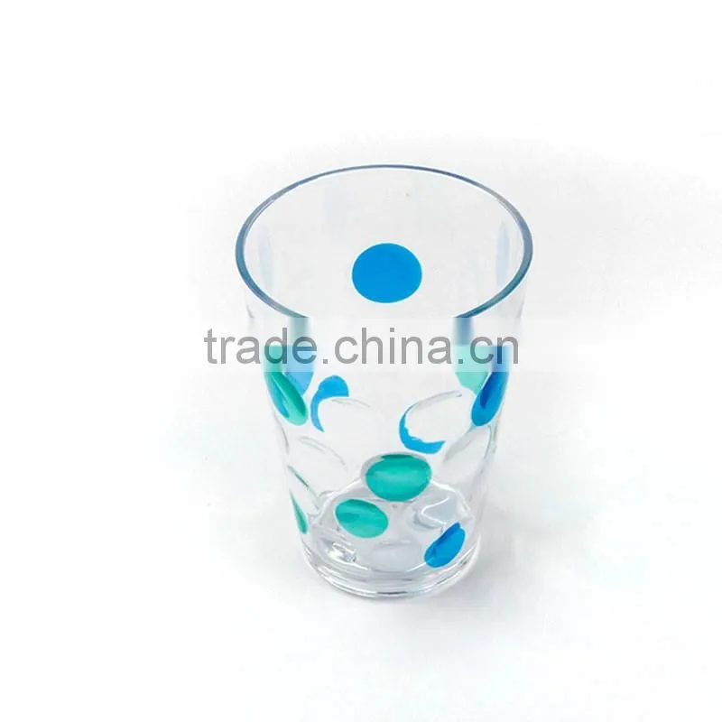 plastic tea cup with dot design