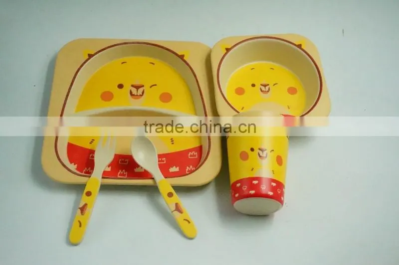 Bio bamboo fibre plant fibre kids dinnerware set