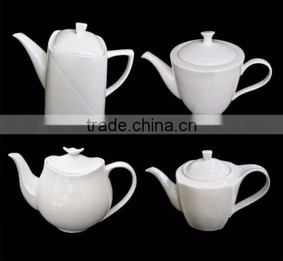 wholesale alibaba online shop china white porcelain tea pot, grace tea ware, coffee pot