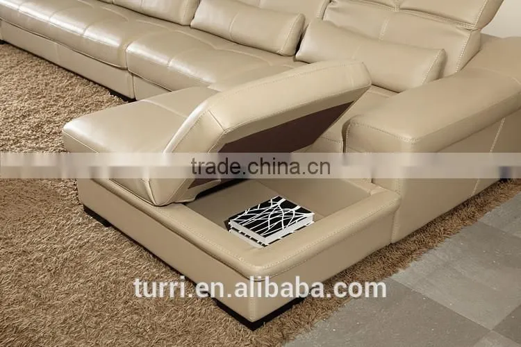 2014 hot sale top grain leather corner sofa for home furniture
