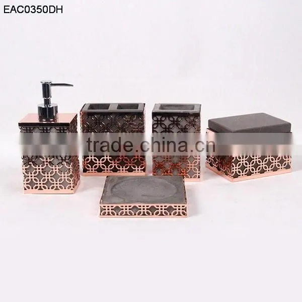 Bathroom fitting concrete / copper bathroom accessory set