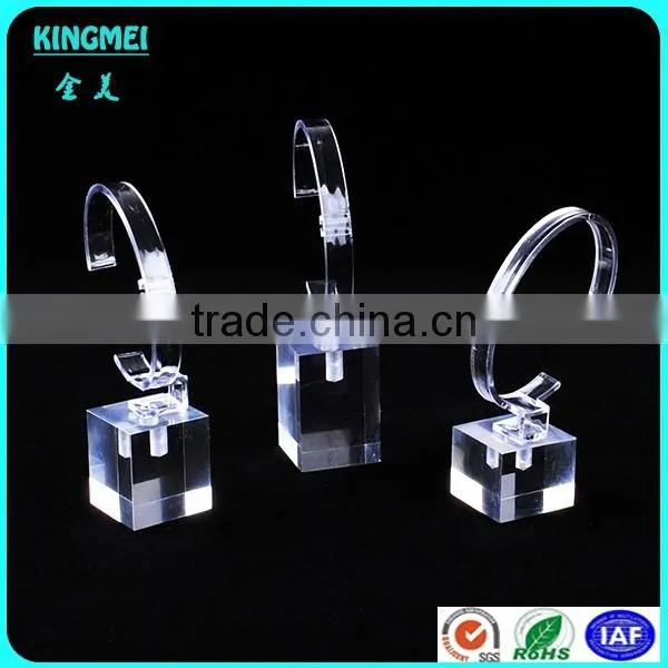 make your own acrylic watch display rack, c clip wrist watch stand c shape watch display with logo