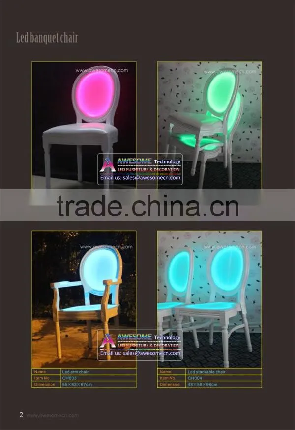 Led glow louis XVI chair for dining