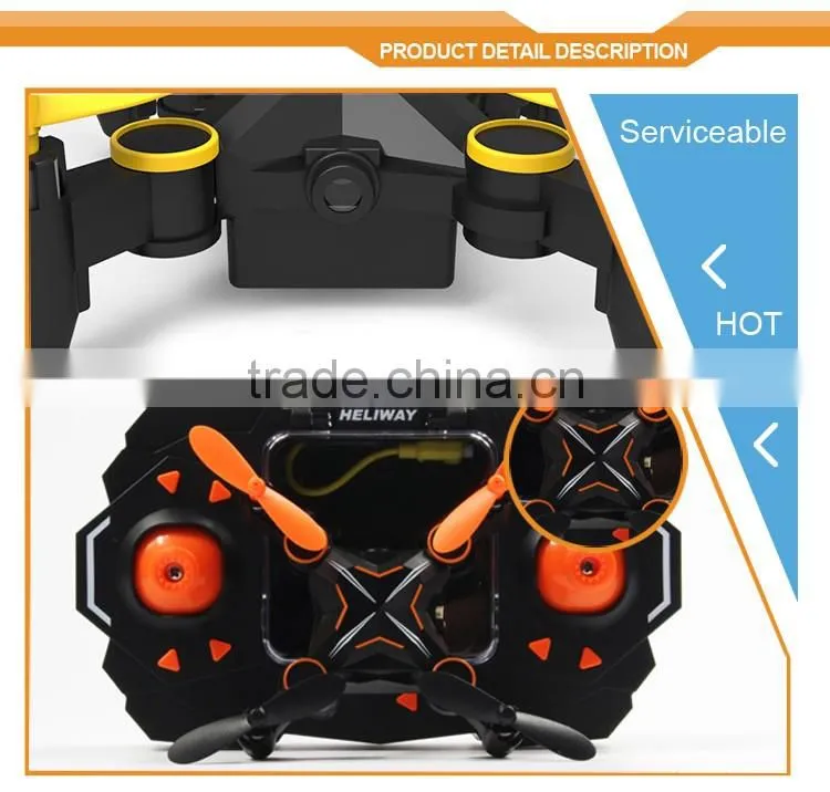 Pocket Drone LED Light 6 Axle Gyro Headless Quadcopter Foldable RC FPV Race Drone