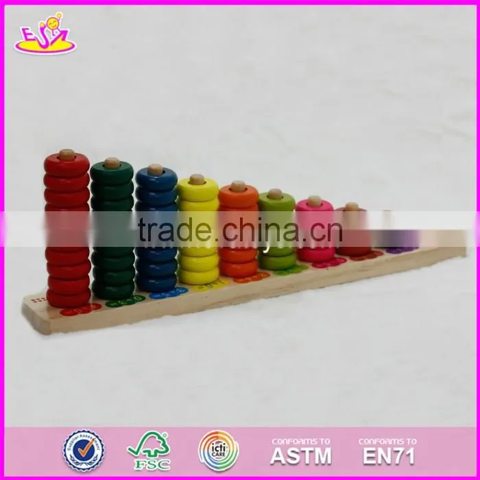 2017 New design kids educational toys wooden stacking blocks W13D124