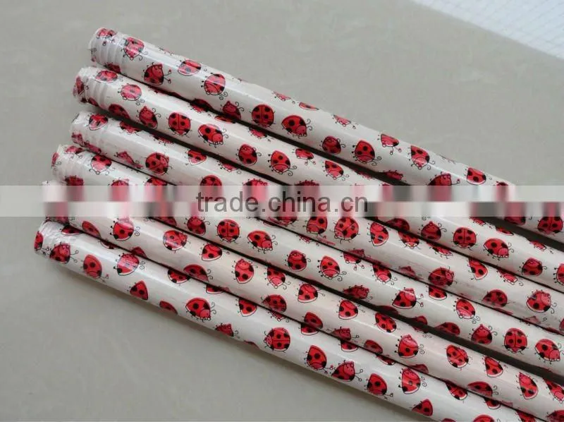 PVC coated wooden broom handle with Italian screw