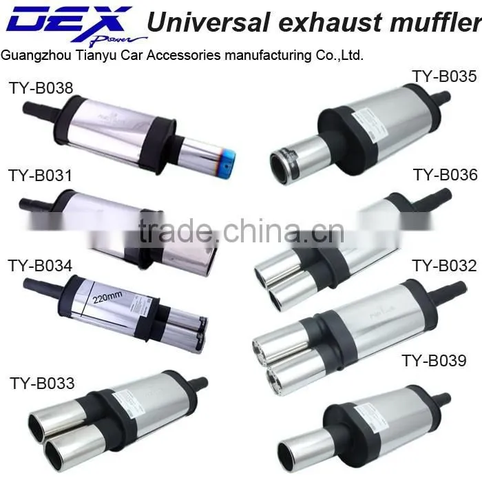 auto exhaust universal stainless ss304 muffler pipe