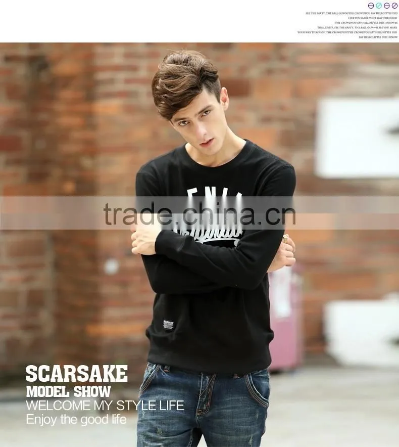 Crewneck custom mens sweatshirt with pattern