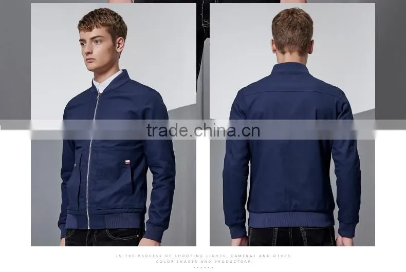 Hot Selling New Design Popular High Quality Men Jacket Solid Coat Custom Logo Zipper Pockets Outerwear