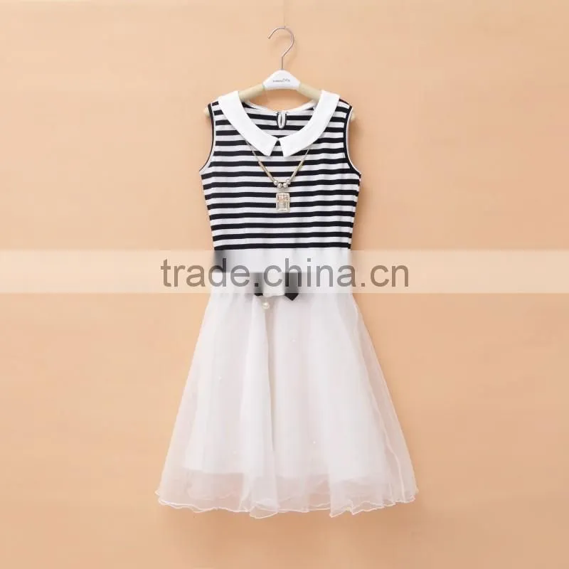 2016 Latest Fashion Girl Chiffon Dress Cotton Girls Dresses For Kids Children Boutique Clothing