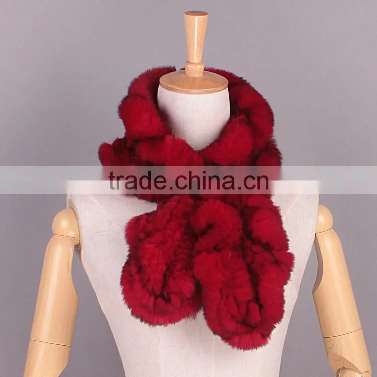 Multifunctional ladies genuine rabbit fur magic scarf