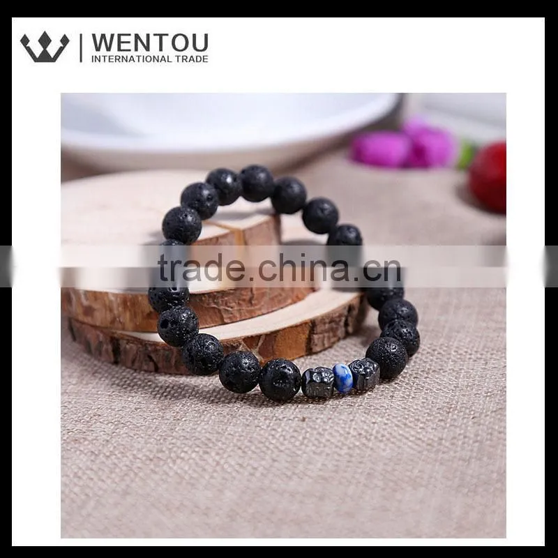 Wholesale Natural Lava Stone Bracelet