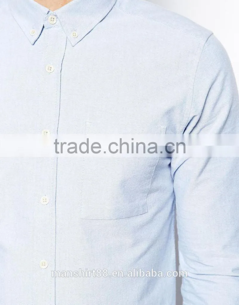 2016 wholesale classic design button down collar breathable oxford shirts for men