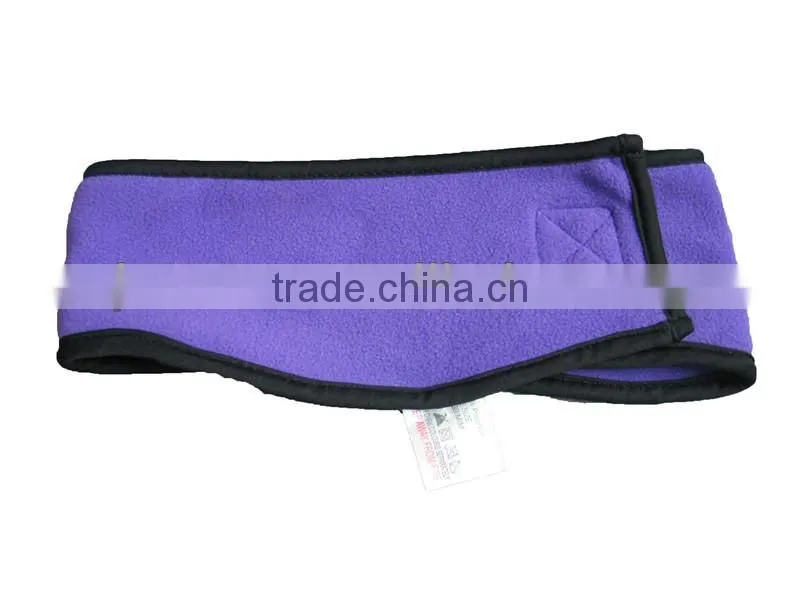 crane red polar fleece headband with magic tape