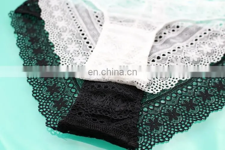 Europe sexy lace low waist panty transparent temptation briefs Summer slim woman
