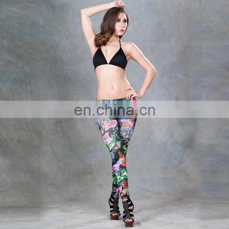 Ladies digital print fitness leggings