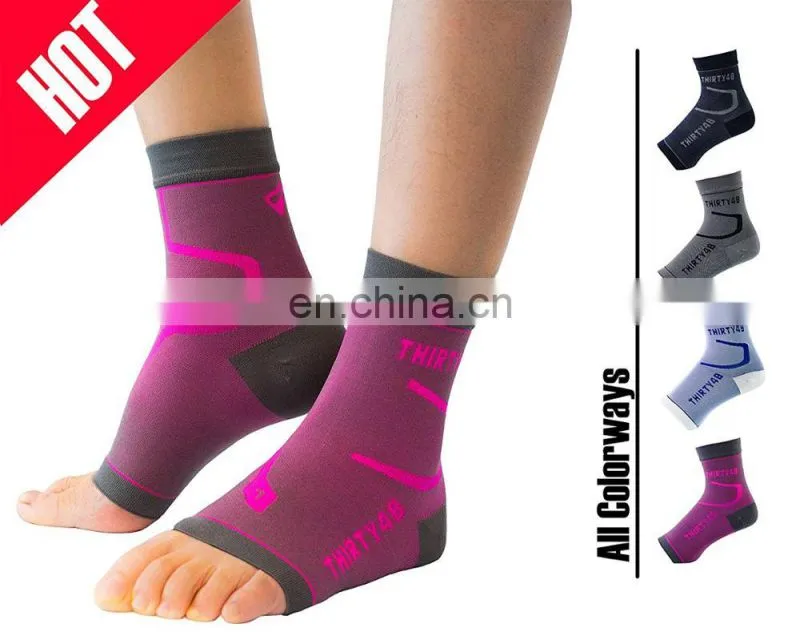 20-30 mmHg Foot Compression Sleeves for Ankle/Heel Support, Increase Blood Circulation, Relieve Arch Pain, Reduce Foot Swelling
