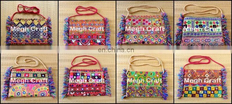 Wholesale Indian Unique Banjara Coin Clutch-Ethnic Gypsy Banjara Coin Clutch Purse- Antique Banjara Clutch Coin Purse